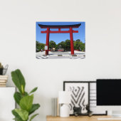 鶴岡八幡宮への鎌倉正面入口 ポスター (ホームオフィス)