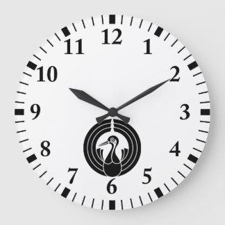 鶴形熨斗丸 ラージ壁時計