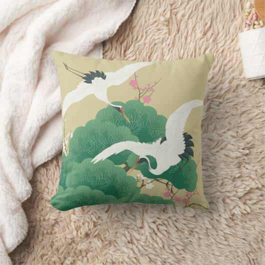 鶴日本のと松 クッション (ブランケット)