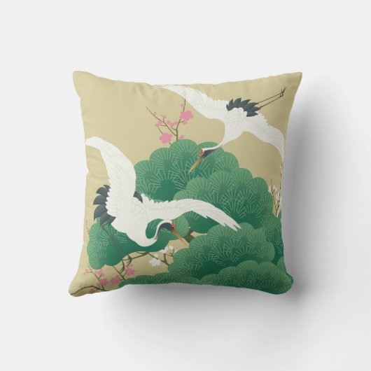 鶴日本のと松 クッション (裏面)