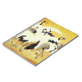 鶴日本のの群れ、ヴィンテージ印刷、 ノートブック (左側)