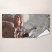 鶴日本のの長寿 バスタオル (バスタオル)