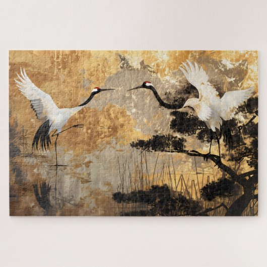 鶴日本のの鳥 ジグソーパズル (横)