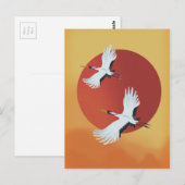 鶴日本のの鳥 ポストカード (正面/裏面)