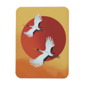 鶴日本のの鳥 マグネット (縦)