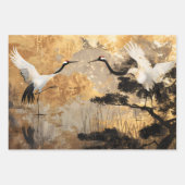 鶴日本のの鳥 ラッピングペーパーシート (正面3)