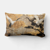 鶴日本のの鳥 ランバークッション (裏面)