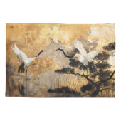 鶴日本のの鳥 枕カバー (裏面)