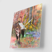 鶴日本のの「朝日」 スクエア壁時計 (傾斜)