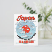 鶴日本の鳥はがき ポストカード (スタンド正面)