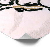 鶴日本の鳥デザイン ポスター (角)