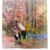 鶴日本の「朝日」 シャワーカーテン (正面)