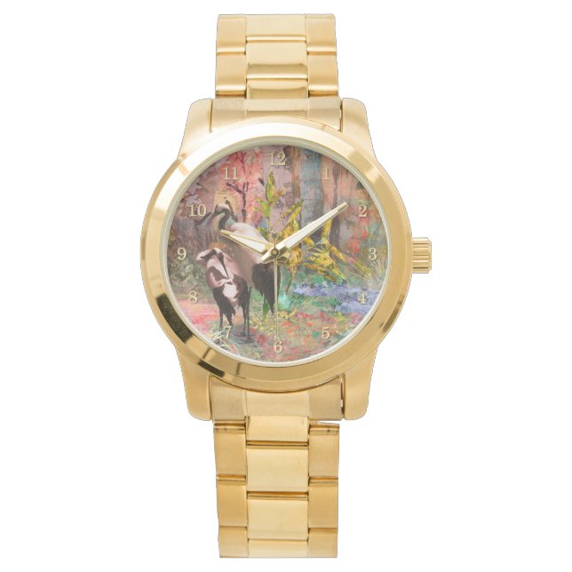 鶴日本の「朝日」 腕時計 (正面)