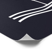 鶴航海の鳥シルエット | ポスター (角)