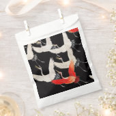 鶴飛んでいる:鳥日本のの着物アート フェイバーバッグ (クリップ留めされた状態)