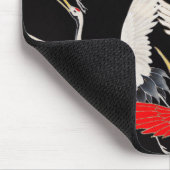 鶴飛んでいる：鳥日本のの着物アート マウスパッド (コーナー)