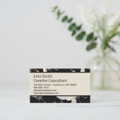 鶴飛んでいる：鳥日本のの着物アート 名刺 (スタンド正面)