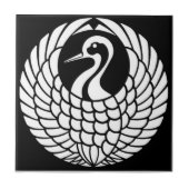 鶴鶴鶴鶴瓦 タイル (正面)