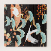 鶴、サギ日本の類:鳥の模様。 ジグソーパズル (横)