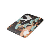 鶴、サギ日本の類:鳥の模様。 バスマット (アングル)