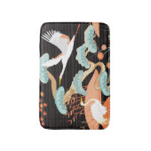 鶴、サギ日本の類:鳥の模様。 バスマット (正面縦)