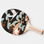 鶴、サギ日本の類：鳥の模様。 卓球ラケット (横)