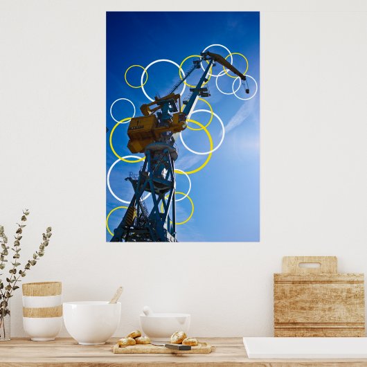 鶴 ポスター (キッチン)