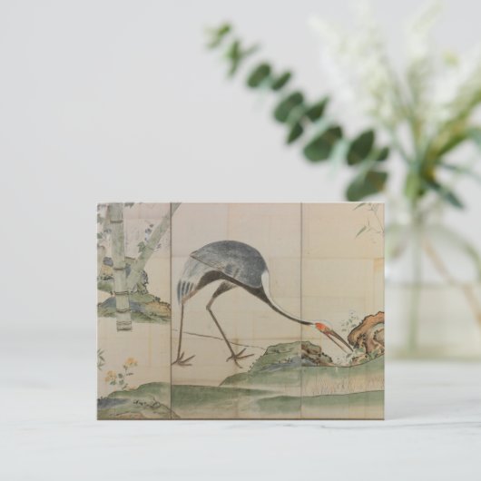 鶴、松竹 ポストカード (スタンド正面)