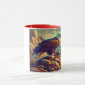 鷲が岩に止まりベビー マグカップ (中央)