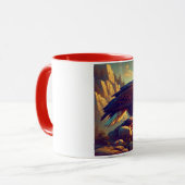 鷲が岩に止まりベビー マグカップ (正面左)