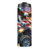 鷲が愛国心に満ちたATVディスプレイを超える タンブラー (正面)