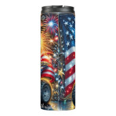 鷲が愛国心に満ちたATVディスプレイを超える タンブラー (裏面)