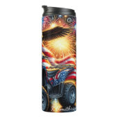 鷲が愛国心に満ちたATVディスプレイを超える タンブラー (回転右)