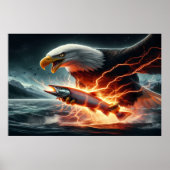 鷲が魚の上を泳ぐ ポスター (正面)