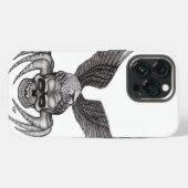 鷲とクモの頭蓋骨 iPhoneケース (裏面横)