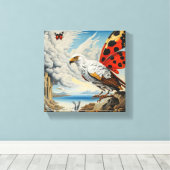 鷲とラディバグのシーン キャンバスプリント (インサイチュ (ウッドフロア))