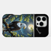 鷲と夜の柳 iPhoneケース (裏面横)