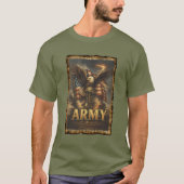 鷲と旗の「ARMY」グラフィック Tシャツ (正面)