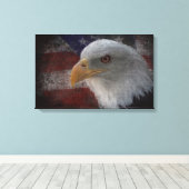 鷲と旗 キャンバスプリント (インサイチュ (ウッドフロア))