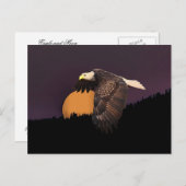 鷲と月 ポストカード (正面/裏面)