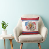 鷲のあるアメリカ国旗 クッション (椅子)