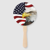 鷲のあるアメリカ国旗 ハンドファン (裏面)
