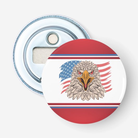鷲のあるアメリカ国旗 栓抜き (正面)