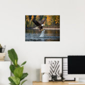 鷲のキャッチフィッシュポスター ポスター (ホームオフィス)