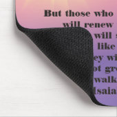 鷲のキリスト教の聖句が翼に舞い上がる マウスパッド (コーナー)