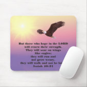 鷲のキリスト教の聖句が翼に舞い上がる マウスパッド (マウス)