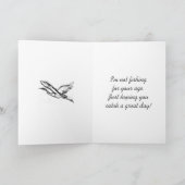 鷲のハッピーバースデーカードテンプレート カード (内部)