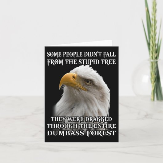 鷲の中には愚かな木から秋しなかった人もいた カード (正面)