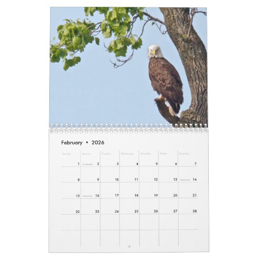 鷲の家 カレンダー (2月 2026)