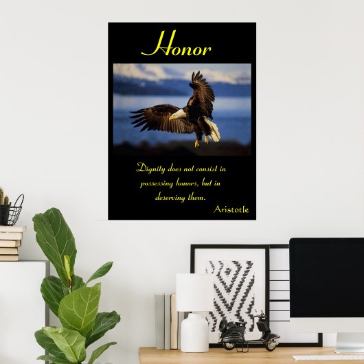 鷲の強い威厳に敬意を表す ポスター (ホームオフィス)